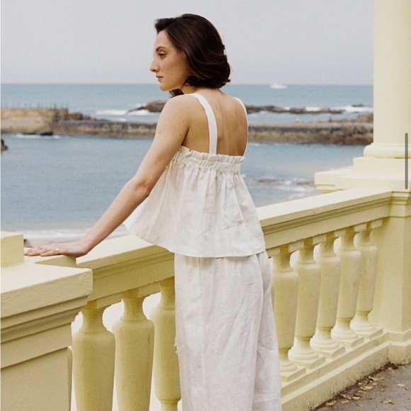 Ozma of California Zaire Top - Natural/Linen - Picture 2 of 7